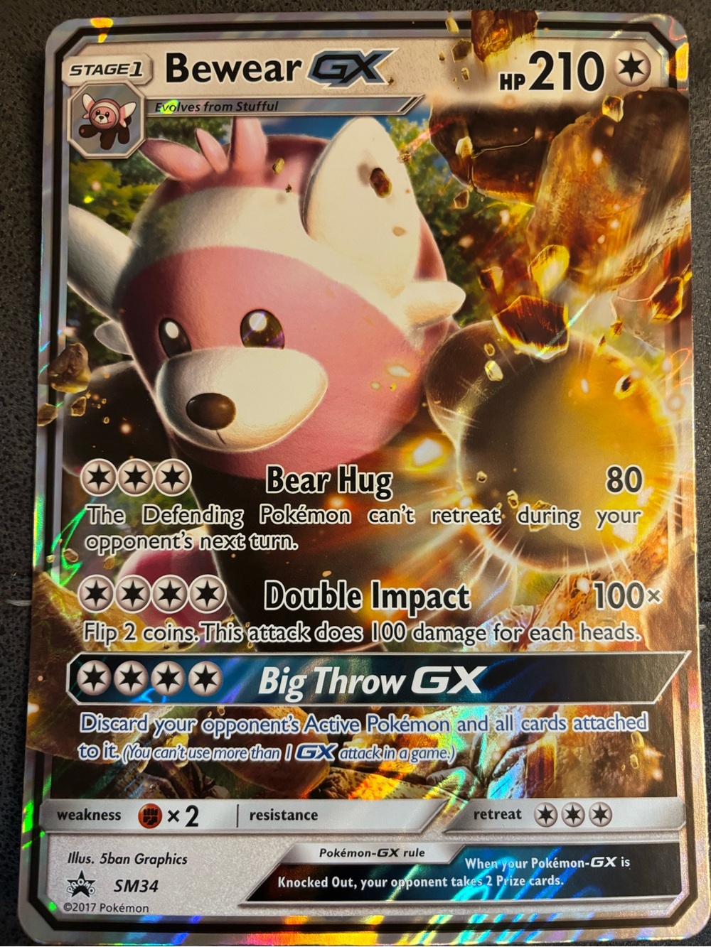 Bewear-GX JUMBO Collectible Card Pokemon